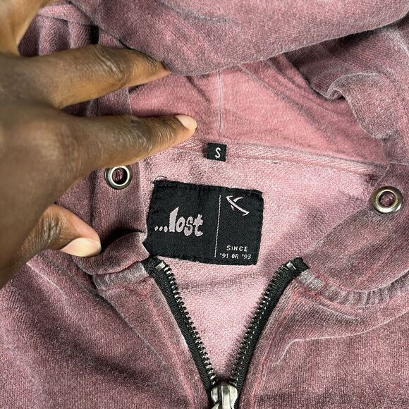 Lost Enterprises Men’s Hoodie Small Maroon Full Zip Surf Skate Casual Streetwear - Picture 4 of 12